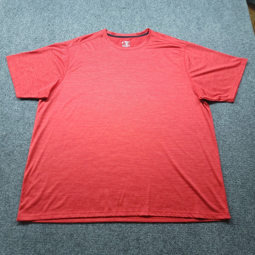 Liberty Pro Mens 3XL Red Heathered Performance Short Sleeve T-Shirt Crew Neck